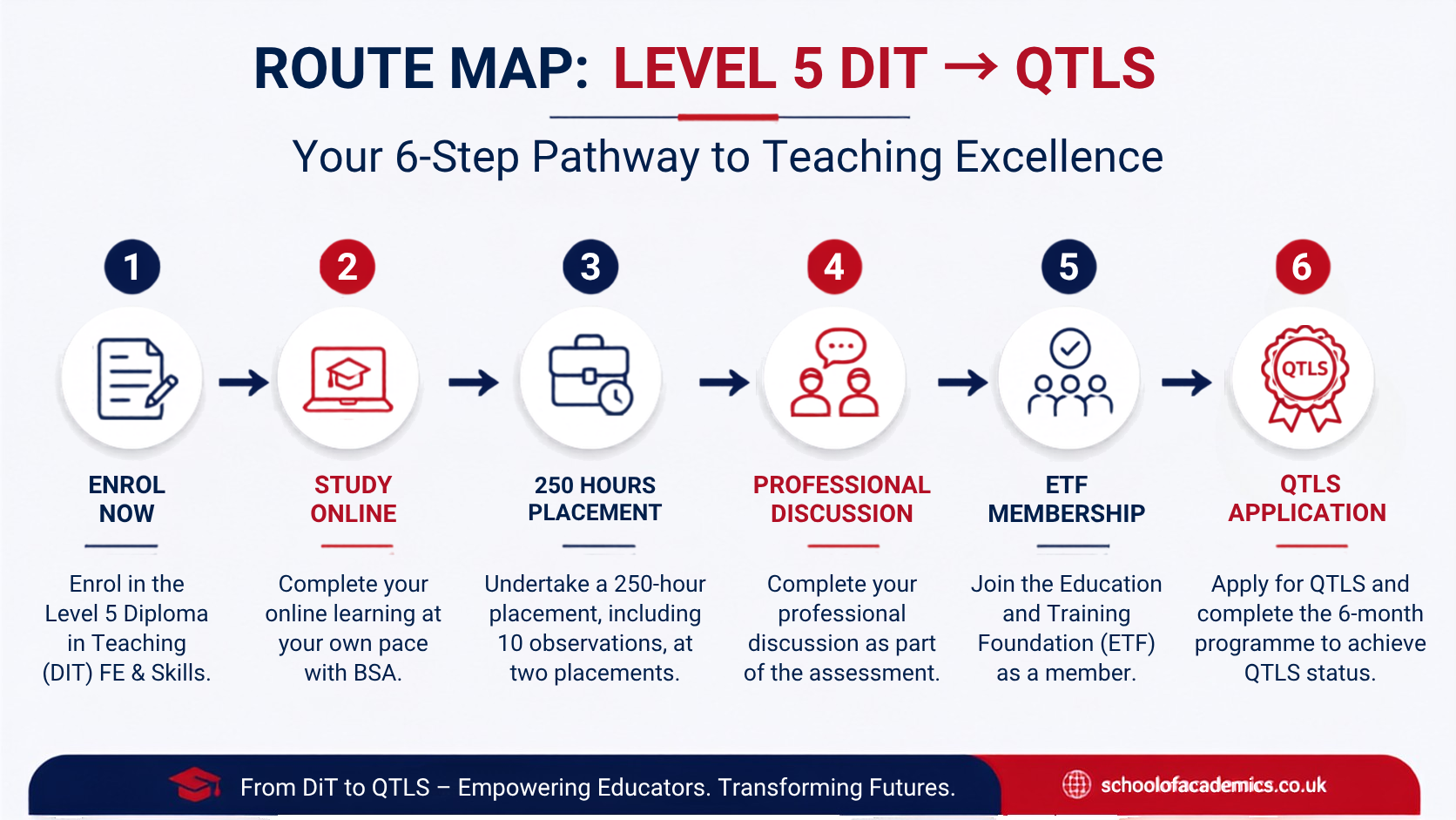 Route from Level 5 DiT to QTLS status in six steps