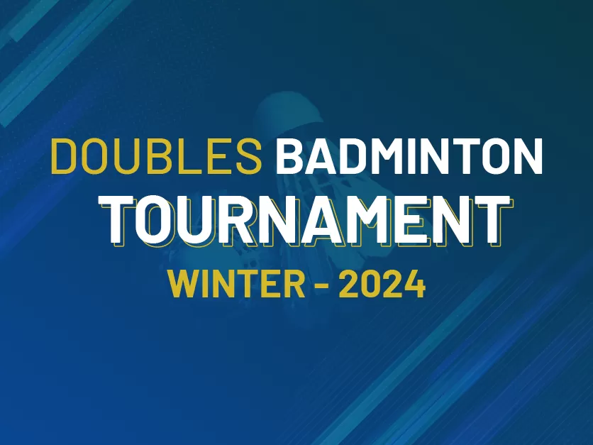 Badminton rackets and shuttlecocks on a dark surface representing Badminton Tournament Winter 2025